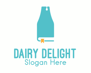 Milk Bottle Bookmark logo design