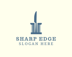 Knife Ancient Column logo design