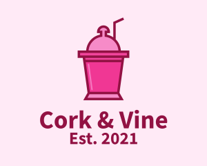 Pink Cooler Drink  logo design