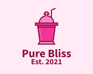 Pink Cooler Drink  logo design