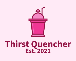 Pink Cooler Drink  logo design