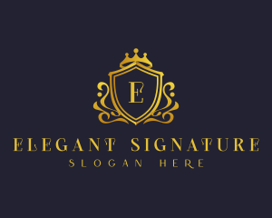 Luxury Crown Shield logo design