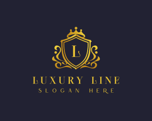 Luxury Crown Shield logo design