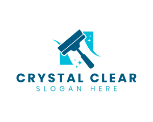 Squeegee Wiper Clean logo design