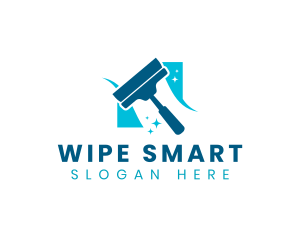 Squeegee Wiper Clean logo design