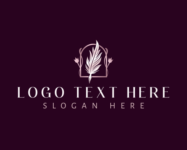 Floral Feather Quill logo