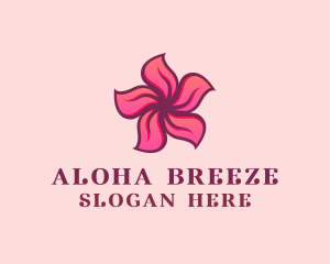 Pink Hawaiian Flower logo design