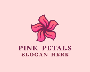 Pink Hawaiian Flower logo design