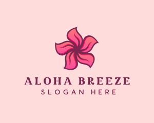 Pink Hawaiian Flower logo design