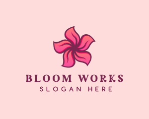 Pink Hawaiian Flower logo design