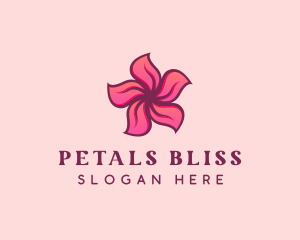 Pink Hawaiian Flower logo design