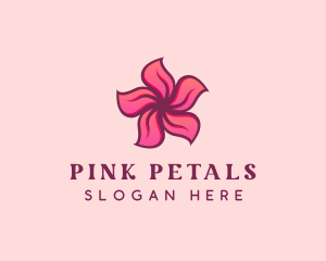 Pink Hawaiian Flower logo design