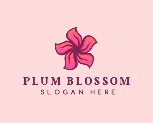 Pink Hawaiian Flower logo design