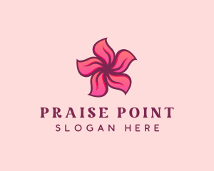 Pink Hawaiian Flower logo design