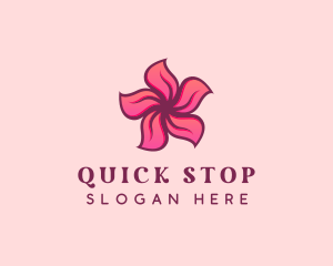 Pink Hawaiian Flower logo design