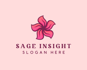 Pink Hawaiian Flower logo design