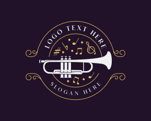 Music - Musical Trumpet Instrument logo design