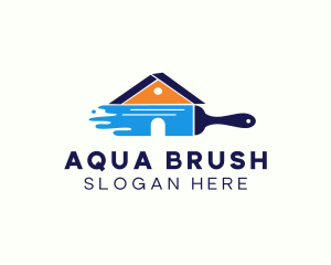 Home Paint Brush logo design