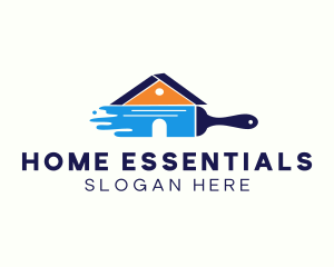 Home Paint Brush logo design