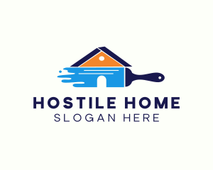 Home Paint Brush logo design