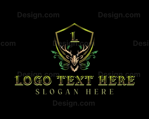 Elegant Floral Deer Logo