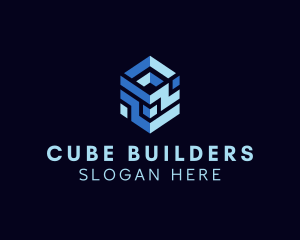 Cube Geometry Business logo design