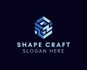 Cube Geometry Business logo design