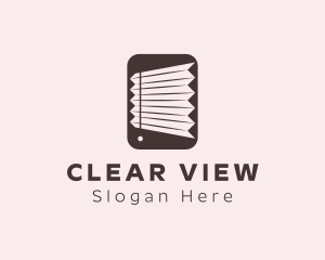 House Window Curtain logo design