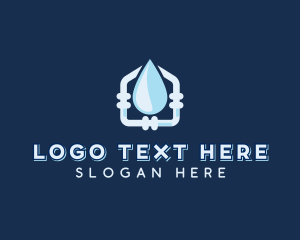 Plumber Pipe Droplet logo