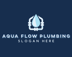 Plumber Pipe Droplet logo design