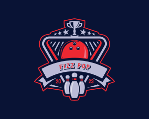 Bowling Sports Trophy logo design