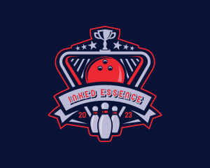 Bowling Sports Trophy logo design