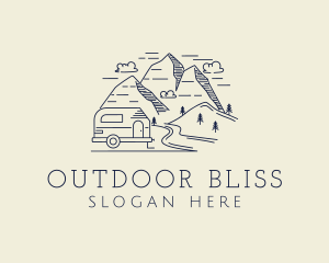 Outdoor Camping Mountain logo design