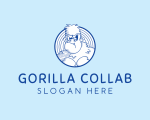 Boxing Gorilla Ape logo design