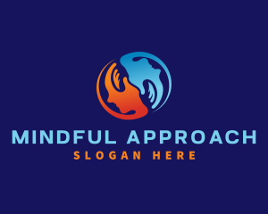 Hand Mind Wellness logo design