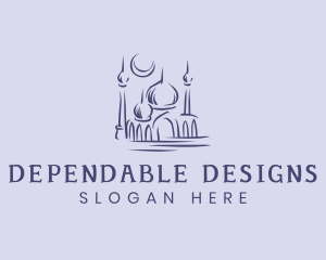 Muslim Mosque Structure logo design