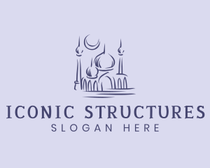 Muslim Mosque Structure logo design