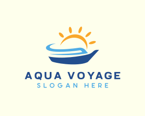 Summer Cruise Ship logo design