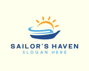 Summer Cruise Ship logo design