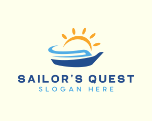 Summer Cruise Ship logo design