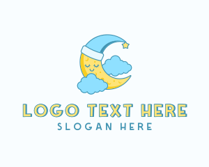 Sleeping Moon Cartoon logo