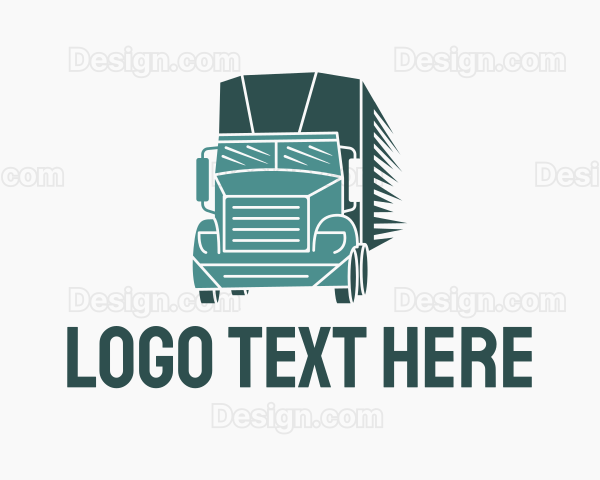 Trailer Truck Courier Logo