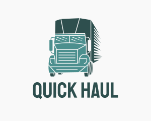 Trailer Truck Courier  logo design