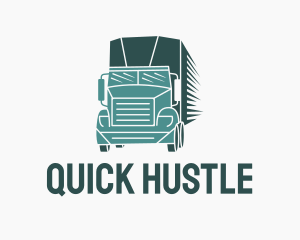 Trailer Truck Courier  logo design