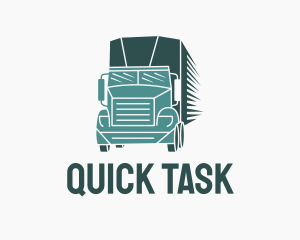 Trailer Truck Courier  logo design