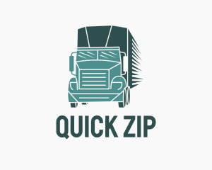 Trailer Truck Courier  logo design