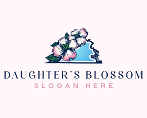 Virginia Dogwood Flower logo design