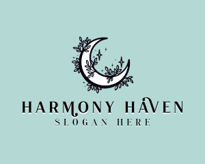 Floral Holistic Moon logo