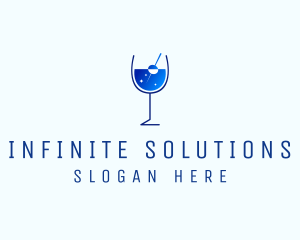 Blue Sparkly Cocktail Glass logo