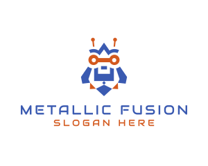 Metal Robot Owl logo design